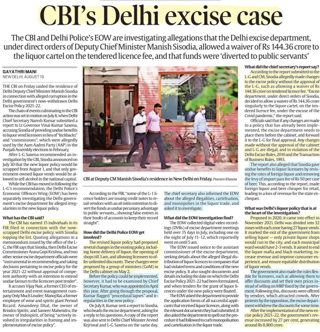 imRavikantYadav's tweet photo. Todays #news #Nationsl IE TH
*#CBI Delhi #ExcisePolicyCase -details #CBIRaid
*The audacity of #PanchPrans @amishra77
#PanchPranHamaraSankalp
*Piped water Facility-#JalJeevanMission
#Goa 1st state to #HarGharJal certified
*#China calls #India to work in same direction
#UPSC https://t.co/DndJSswDrK