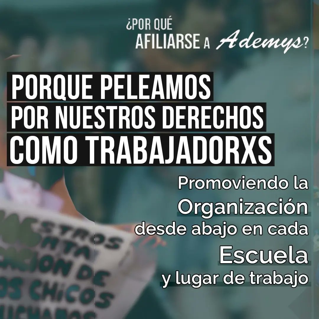 AdemysPrensa's tweet photo. 🥼Afiliate a Ademys. ¡Sumate a construir un nuevo sindicalismo!
✏️Dejanos tus datos este en link https://t.co/RdD2ZMNpMK
#ademys #Docentes #docentescaba #educacion #docentesprimariacaba #educaciónba #maestros #trabajadoresdelaeducación #profesores #profesorescaba https://t.co/FR6j05nvCD