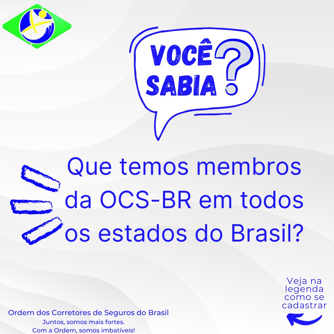 ocsbrasil's tweet photo. ✅ A OCS-BR chegou para trazer uma nova realidade para o Mercado de Corretagem, preservando a profissão e resgatando o espaço perdido decorrente das últimas investidas contra a categoria! Cadastre e seja inovador! Mande uma mensagem para receber o link do cadastro! https://t.co/mrz3O7jPCm