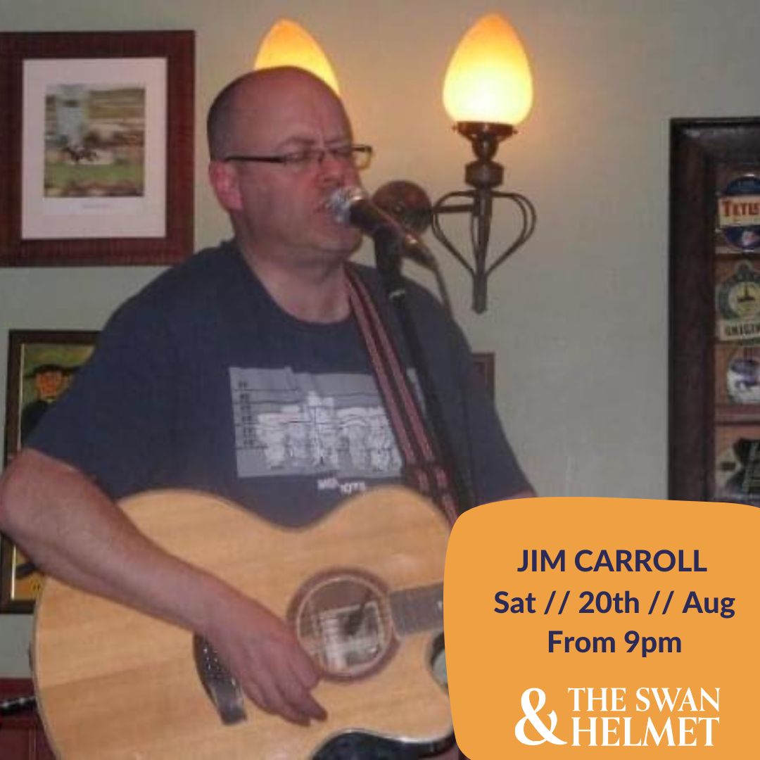 Join us on tonight for fantastic live music from Jim Carroll at The Swan and Helmet! 🎸🎤Starting at 9pm, this is sure to be a great night you don't want to miss! 💚

#livemusic #theswanandhelmet #northamptonmusic #northamptonevents