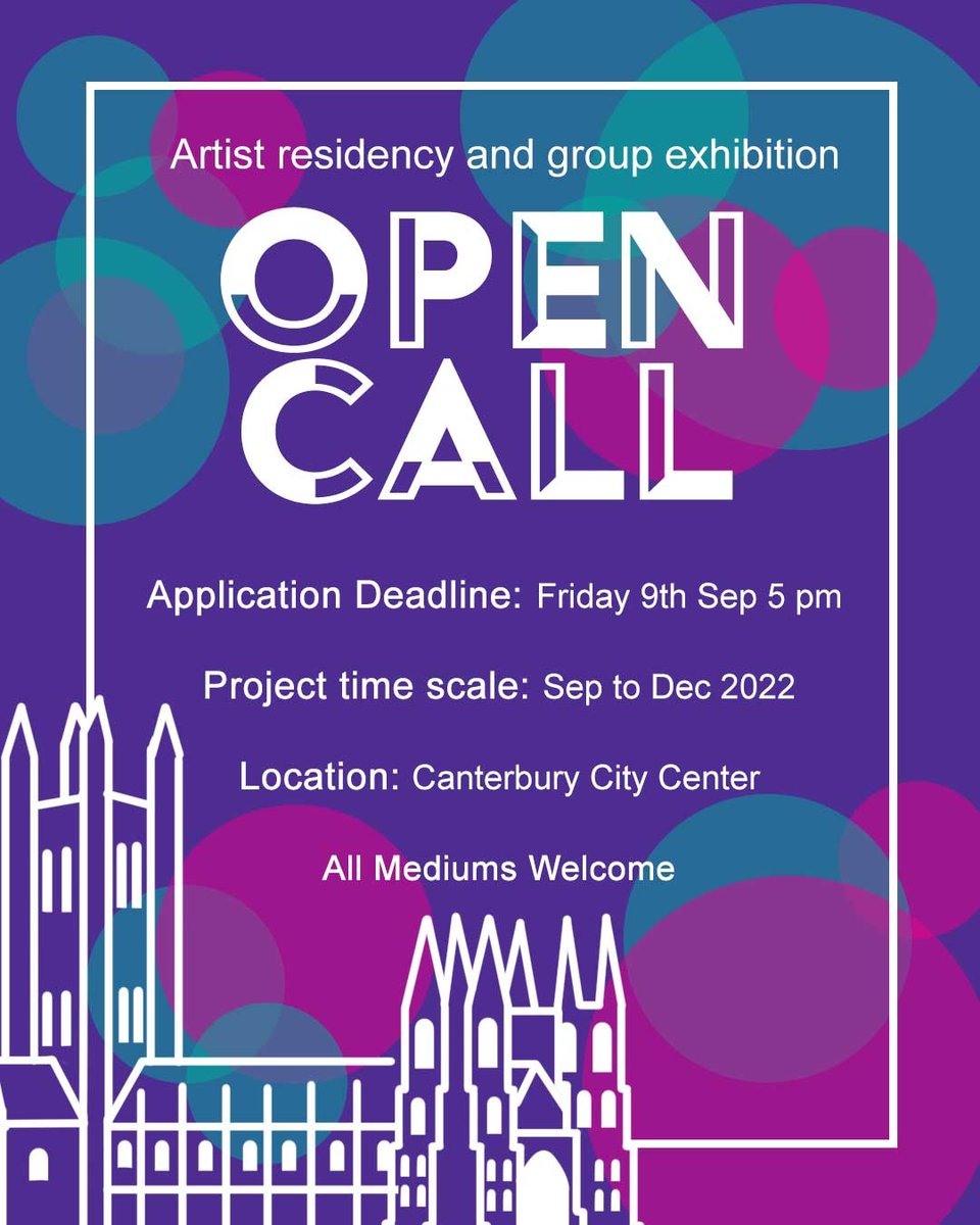 inaspacearts's tweet photo. 📣 Opportunity for Artists 📣⁠
⁠
We are pleased to announce we running a residency in Canterbury High street
⁠
We're looking for artists to take part in the residency, a group exhibition and deliver workshops

For more details check our link bellow

https://t.co/WJ33Lkbk6N https://t.co/7lETxz1nXn