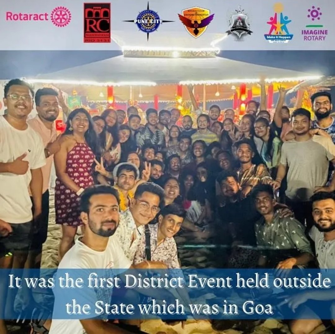 For the First time, a District Team Training Seminar #dtts hosted out of the district Geographical limits by 4 Clubs of Rotaract District 3131 <a href="/rca_youngistan/">Rotaract Club of Amanora Youngistan</a> <a href="/RCPSH3131/">Rotaract Club of Pune Shaniwarwada</a>  <a href="/rotaract_indira/">Rotaract Club Of Indira College</a> in RIY 22-23 in GOA!!! 🥳

#rotaractdistrict3131 #makeithappen #rotaract #goaison