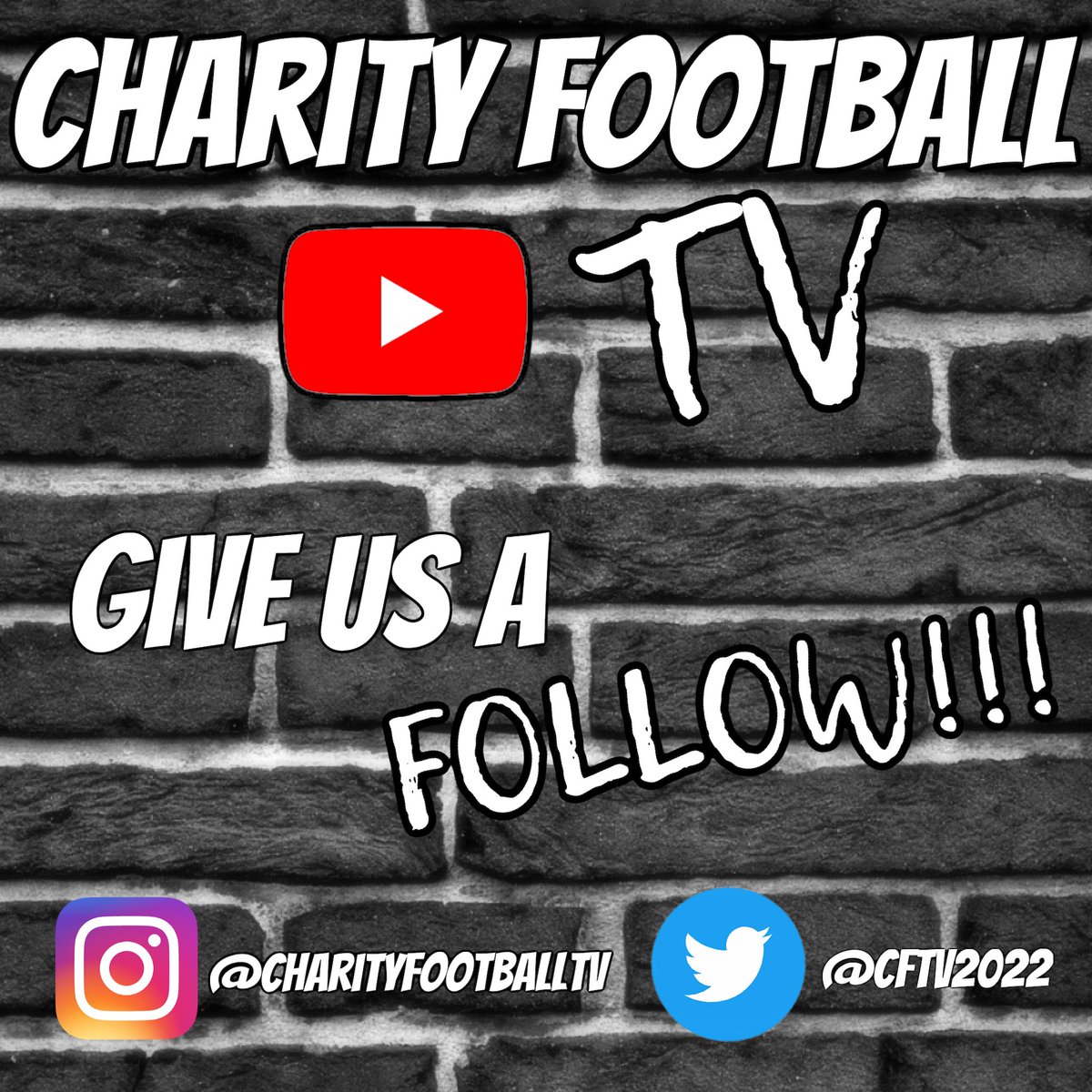 🚨WE HAVE OUR OWN SOCIALS🚨

As part of the new community project (info coming soon) Charity Football TV now has its own socials!!!

If you love the channel please give us a follow as it will help us grow and help others grow too!!!