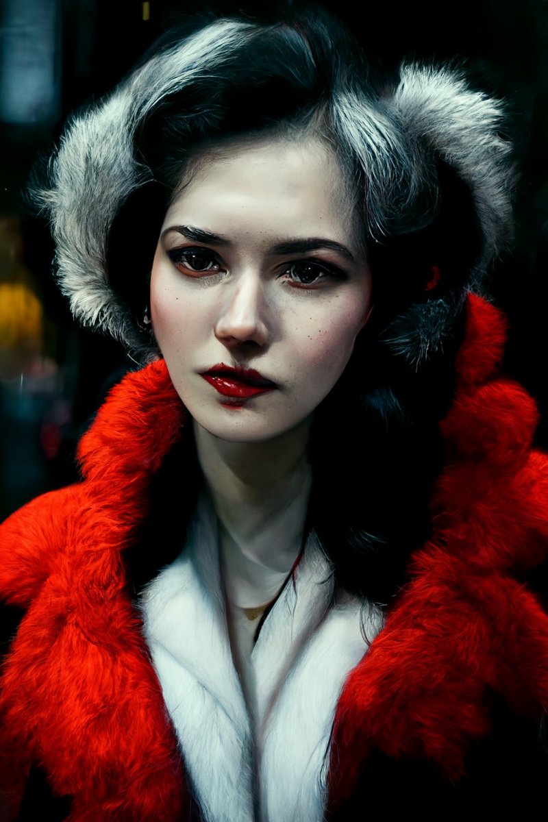 Distinguish_g's tweet photo. #Cruella #midjourney #MidjourneyAI #midjourneyart #ai #AIart #AiArtwork #dalle2 #dalle #stablediffusion #stabilityai #dreamstudio https://t.co/5Qp9fgrJpP
