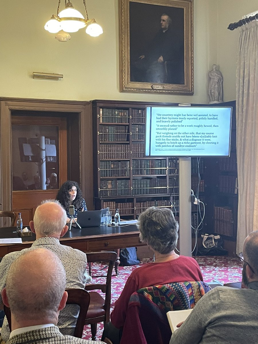 TudorStuartIre's tweet photo. Meanwhile over in 6A is Annie Khabeza talking on Kinds of authority in Edmund Spenser's View and Richard Stanihurst's
Description Of Ireland #tsix https://t.co/DC2fUK6CFd