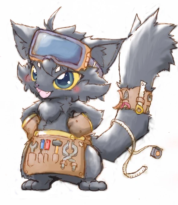 てことで、明日描くオリキャラ白熊のおねーさん、ヴィタゆかいな猫おじ・・・おにいさん、ファーお世話好きなちびオオカミ、カイの三人のだれか!つぎのツイートでアンケートおくので～朝までに一番票がはいってた子をかくよー各キャラの姿はこちら 