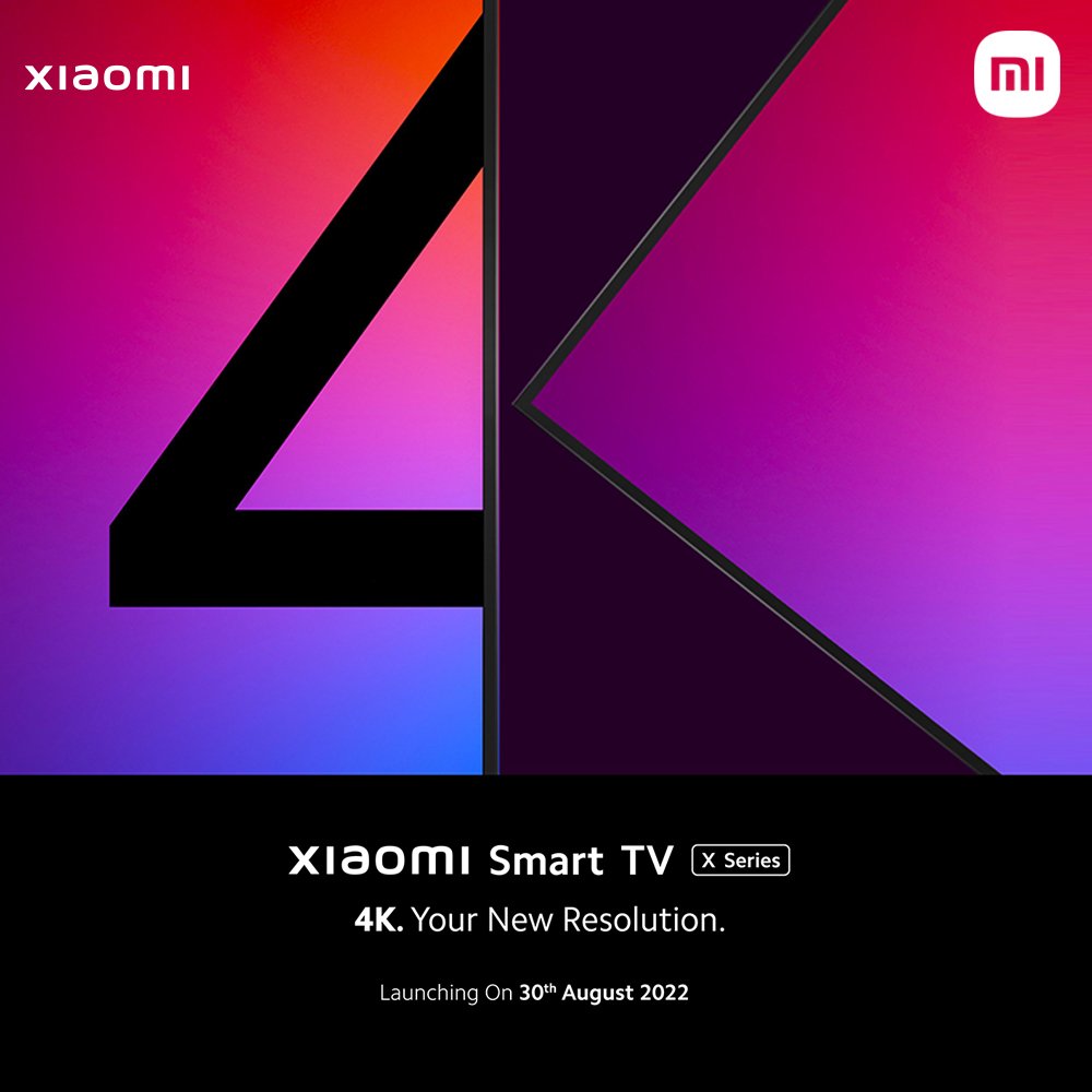 TechLeaks8's tweet photo. #XiaomiSmartTVXSeries4K Launching in India on 30th August

Expected Specs:

👉4K Display📺
👉50,55,65 (75 not sure) inches display size📺
👉40W Stereo Speakers🔊
👉Sleek Design🤏
👉Dolby Vision, Dolby Audio Support🔊📺

@TechLeaks8 
@TheTechGeek8 
@SuperGadge 
@techzoned_ https://t.co/MvmsXTtsH0