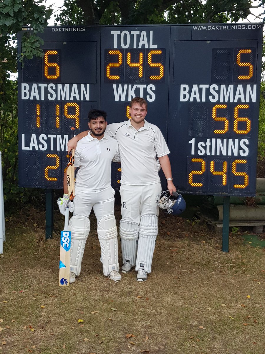 BurghHeathCC's tweet photo. Great batting from Naveed and Matt at Horsley, well played lads! https://t.co/pJDJFYNLkT