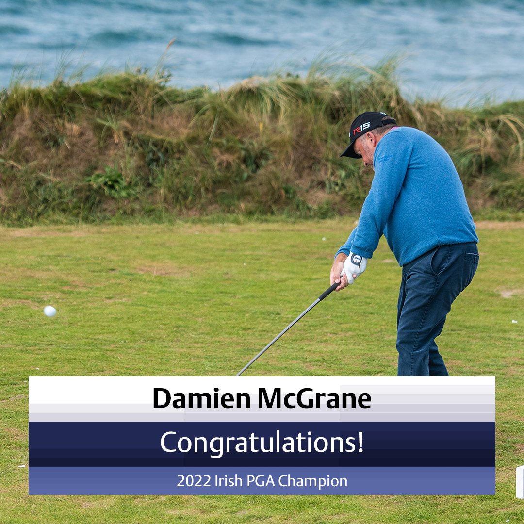 Congratulations Damien McGrane @carlowgolfclub1 on winning the 2022 Irish PGA Championship with rounds of 70, 69 & 69 to finish -8 @carnegolflinks @Columbia1938 @thepga @PGA_Ireland #2022irishpgachamps