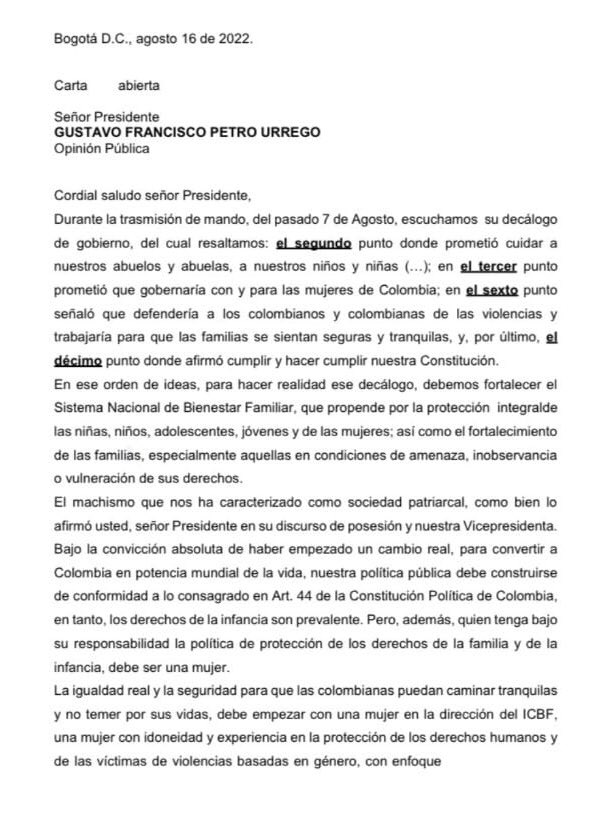 ErnestoIbarraB's tweet photo. Confiamos en que nuestro presidente @petrogustavo y @Veronicalcocerg designarán la persona con la mayor experiencia, idoneidad y capacidad para liderar el @ICBFColombia, en beneficio de la niñez y los jóvenes  #Colombianos
#MujerEsCambioICBF 🇨🇴 https://t.co/ScrqgbwNpJ