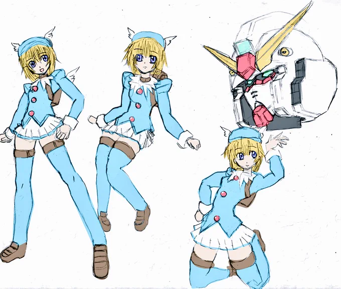 む～じょんじょんさん不要な線を消してみました#超神姫ダンガイザー3#ピクシス#ガンダム 