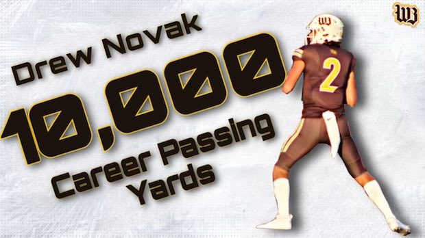 Congrats to <a href="/drewnovak02/">Drew Novak</a> for reaching 10,000 passing yards in a career!! Also reached 100 passing TD in a career!! #RiseAsOne #BrownCountyBuilt