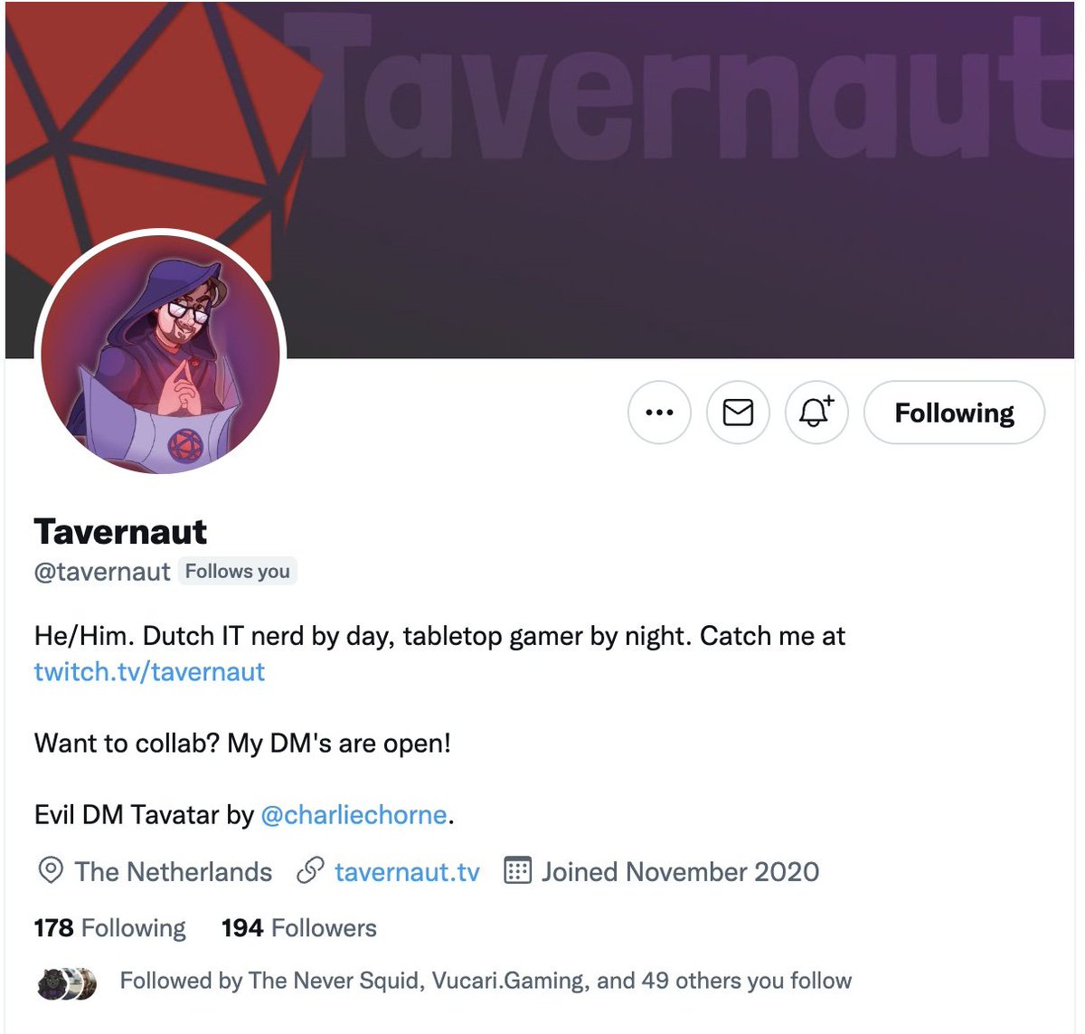 My friend <a href="/tavernaut/">Tav</a> is a good bean and deserves to hit double of 200, but I'll settle at 200 by the end of the weekend! Who is going to retweet and help me help Tav? <a href="/thespacejamber/">✨amber✨ ➡️ lots and lots of therapy</a> <a href="/Gaskinator3000/">Gas</a> <a href="/TWOScast/">Two Weeks One Shot has ended!</a> <a href="/JJ_Cray/">Lucky JJ 🍀😜🇵🇦</a>