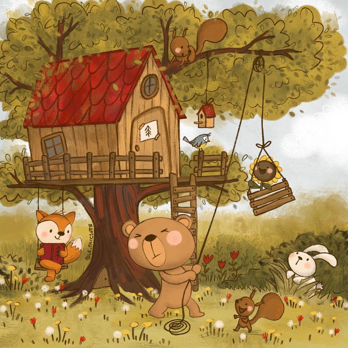Lefacciotte's tweet photo. Lefacciotte - a treehouse for mr.Bear and co https://t.co/uYERblDY0m