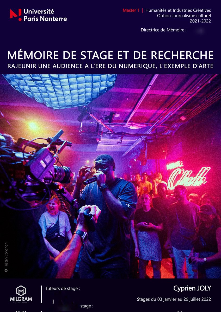 Pas peu fier de cette couverture de mémoire :))