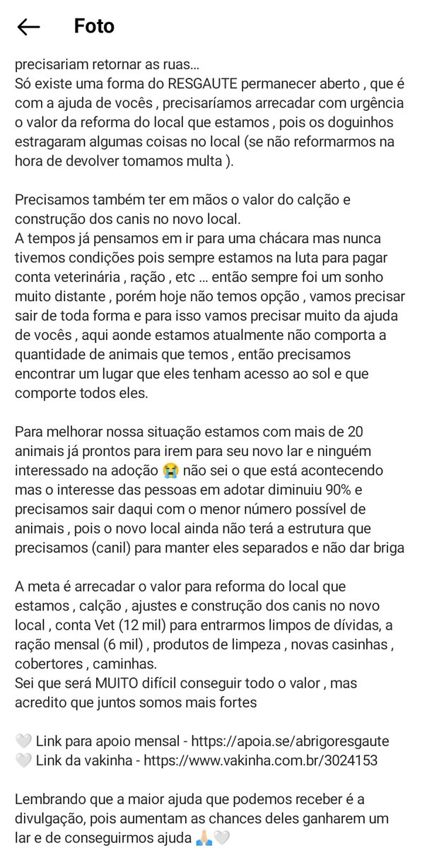 rhodebieberz's tweet photo. 🚨 GENTE POR FAVOR QUEM PUDER IR LÁ CONTRIBUIR OU ATÉ MESMO COMPARTILHAR NOS STORYS... TODA AJUDA É BEM VINDA ISSO ME COMOVEU E EU NÃO CONSIGO FICAR EM PAZ 😭🙏🏻🚨 https://t.co/3IAXxo9Jm0
