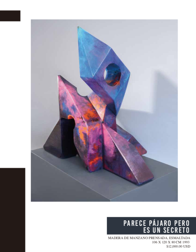 Hoy te presentamos la escultura 𝐏𝐀𝐑𝐄𝐂𝐄 𝐏𝐀́𝐉𝐀𝐑𝐎 𝐏𝐄𝐑𝐎 𝐄𝐒 𝐔𝐍 𝐒𝐄𝐂𝐑𝐄𝐓𝐎, madera de manzano prensada, barnizada y esmaltada. 106 x 120 x 80 cm 1993. Artista: 𝐀𝐑𝐐. 𝐀𝐋𝐄𝐉𝐀𝐍𝐃𝐑𝐎 𝐏𝐑𝐈𝐄𝐓𝐎 𝐏𝐎𝐒𝐀𝐃𝐀 
#arquitectura  #SomosFCARM  #UNAM #esculturas