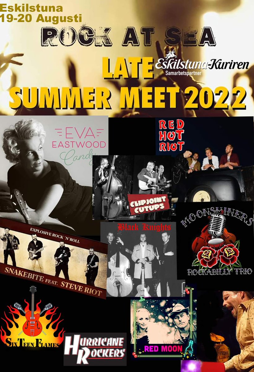 Dagens artister på Late summer Meet, Välkomna, första band på scen 18,15!