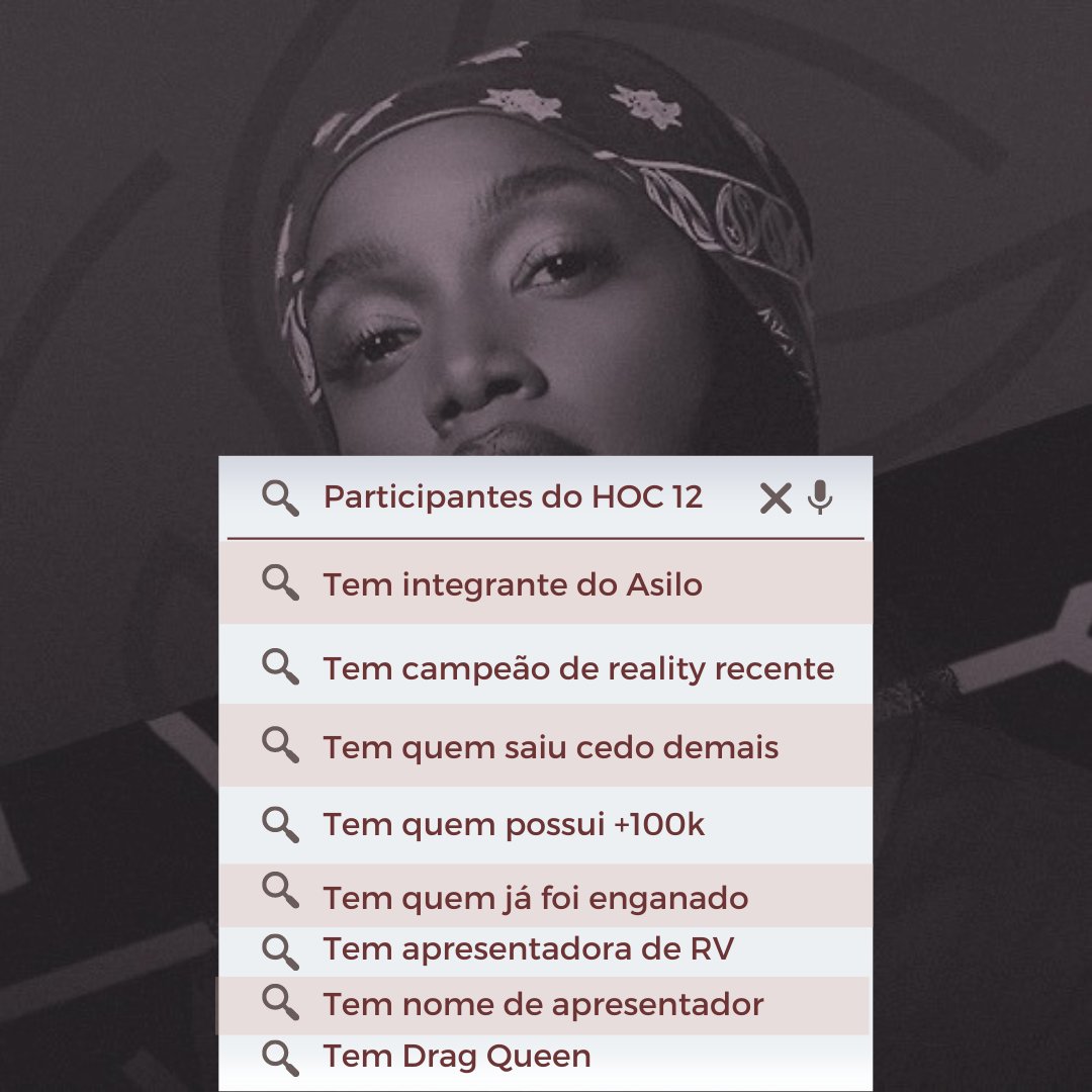 oficialhoc's tweet photo. 🔎 Dicas dos participantes da 12° edição do House Of Challenges 🔍

Quais são os seus palpites? Amanhã é dia de conhecer esse super elenco! https://t.co/XuBxDzm0rp