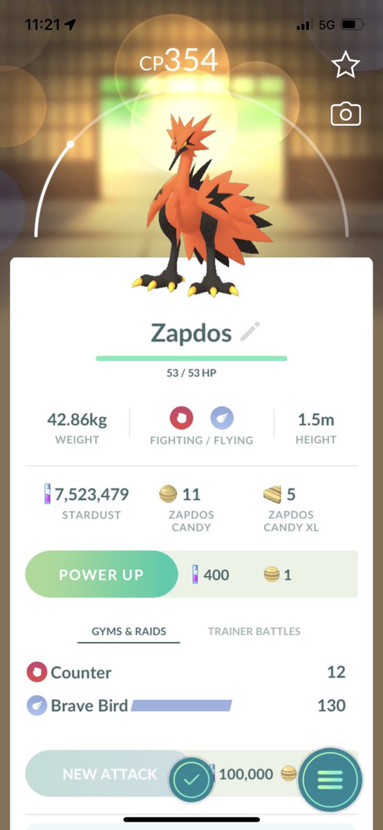 ItsOVOErica's tweet photo. Finally caught one 🤩 #Zapdos 
#PokemonGO https://t.co/LWQCk8PgpA