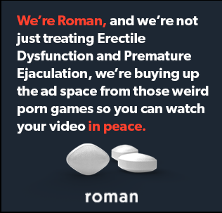 The_MufflerMan's tweet photo. When you browse pornhub and see this ad:

"He's a silent guardian, a watchful protector. A dark knight." https://t.co/QhXYuB5V2p