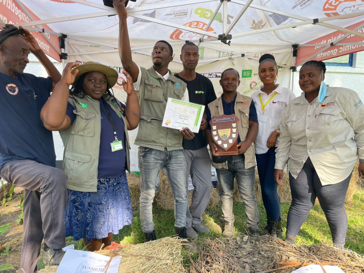 URBProject's tweet photo. We cant keep calm💃🏻💃🏻
As @WHHZimbabwe we are honoured to win the Commercial Agriculture Award at the Midlands Agriculture Show 2022. @zagpbest ,@URBProject and @IPVCZim.
#ZeroHunger https://t.co/PhdGFVA3pw