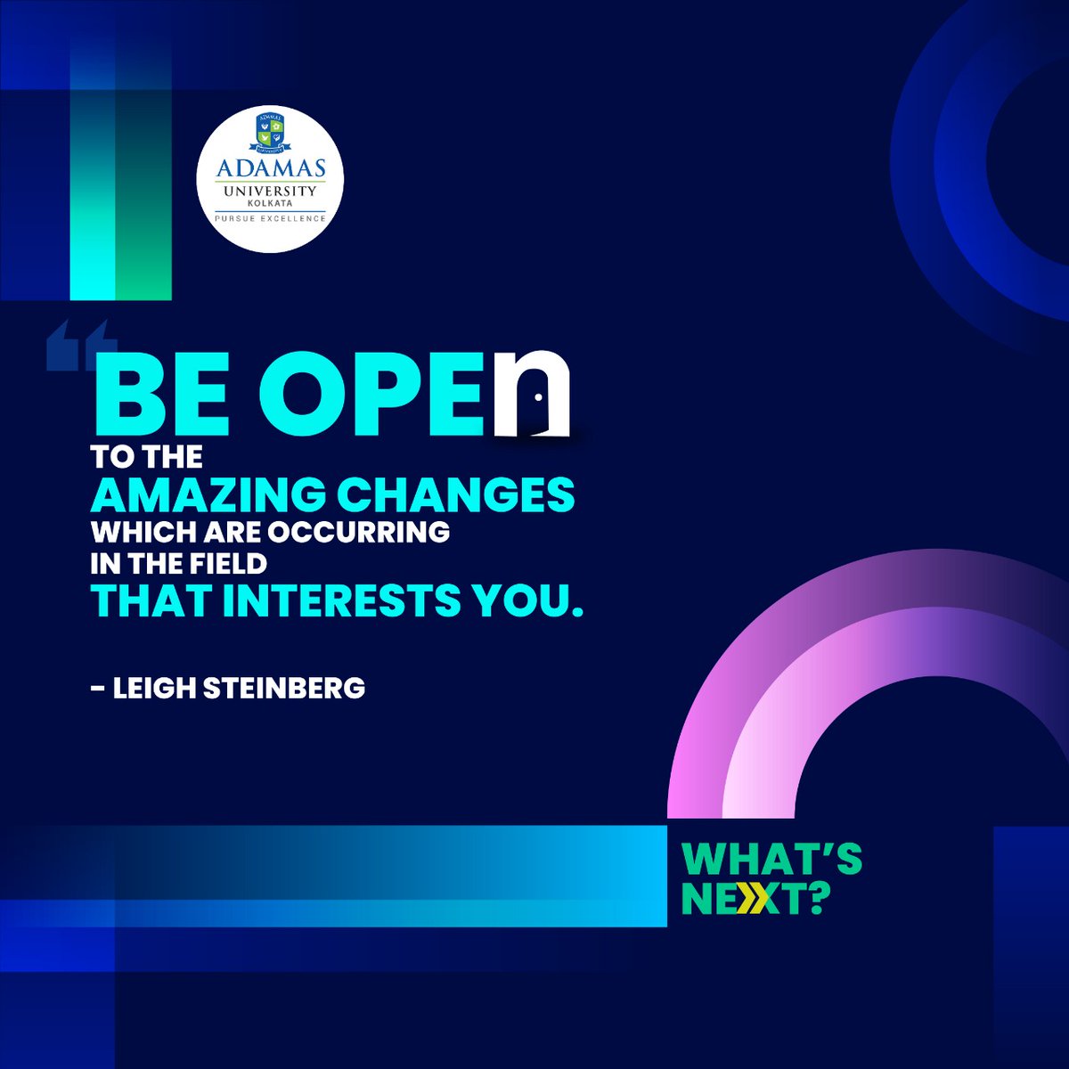 Thought to ponder on! Let us know what you think is next 😉

#AdamasUniversity #WhatsNext #guess #education #learning #University #BestinBengal #EducationPlus