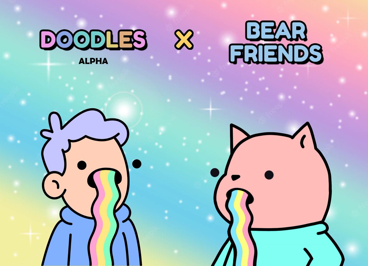 💚 Rainbow Alpha 🤝 Bear Friends 🐻

🎉 Bear Friends Whitelist Giveaway 🎉

3x WL spots up for grabs!

To Enter:
‣ Follow <a href="/RainbowAlpha_/">Rainbow Alpha</a>, <a href="/BearFriends_NFT/">BearFriends</a>, &amp; <a href="/NFT_PandaBear/">Panda.club</a> 
‣ Like + RT this post
‣ Tag 3 friends

⏰ Winners in 48 hours
