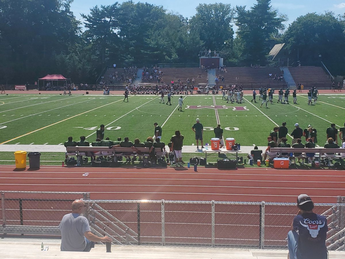 BethSorgini's tweet photo. Methacton Football scrimmage at Lower Merion. Sure signs that fall is just around the corner. https://t.co/WxMMJ0hXod