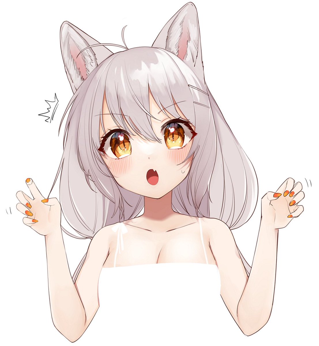 「らくがきがおーしてもなんも怖くないオオカミちゃん 」|りゅうら🦀絵仕事募集中のイラスト
