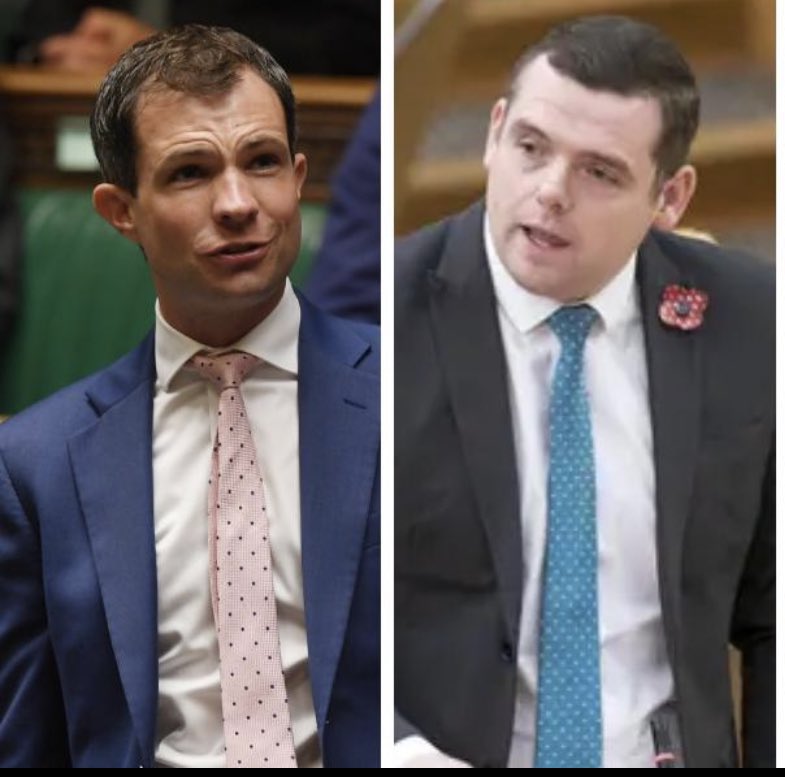 gazberto's tweet photo. This is Andrew Bowie and Douglas Ross,just two of the Scottish Tories who voted to dump raw sewage into “Englands” rivers. #SewageScandal https://t.co/5dlEU8JEjx