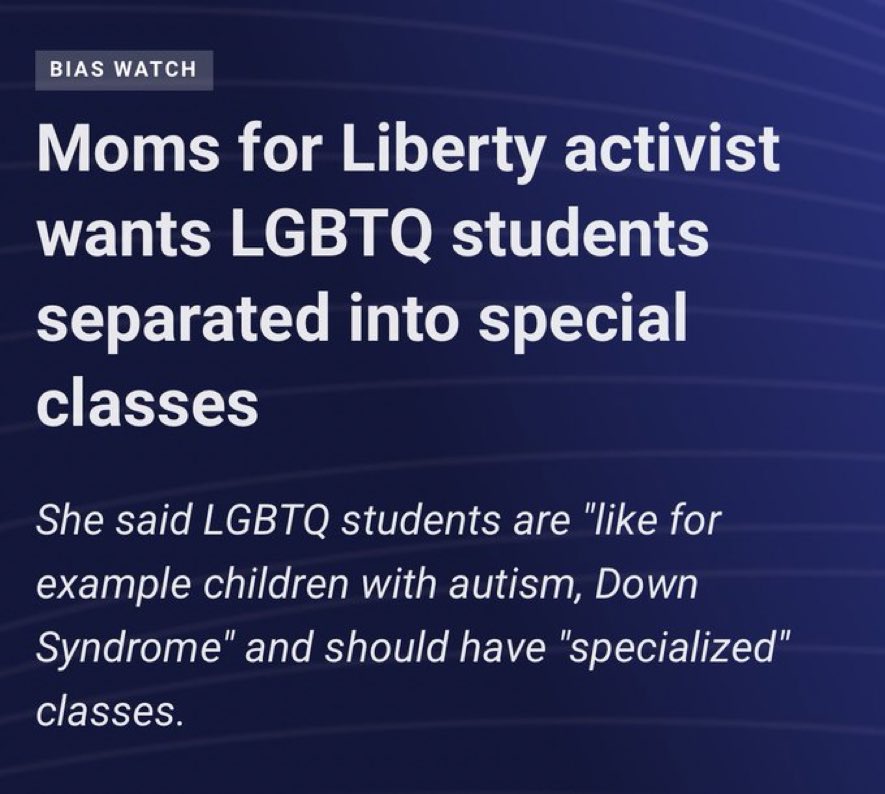 jlsmilges's tweet photo. Whether it’s casual homophobia or legislative, anti-trans violence, so much of the discriminatory rhetoric aimed at LGBTQ folks rides on the tail feathers of ableism. 

In this case, segregating disabled students is framed as uncontested to justify expanding carceral logics. https://t.co/bs1nCR1EQI