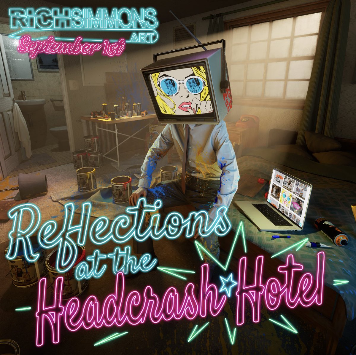 createscene's tweet photo. Who’s excited to visit Reflections at the @HeadcrashHotel with me on September 1st?! 

My first animated NFT and a super exclusive collection of just 333. 

Spread the word… this is gonna be crazy! https://t.co/535QbuJ4qb