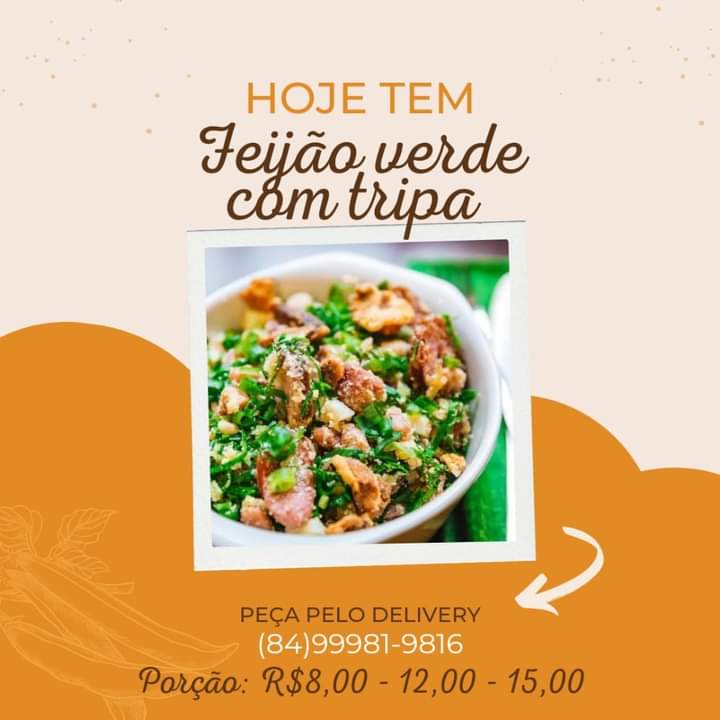 Blogvejarn's tweet image. ✅Acompanhamentos do feijão verde opcionais: farofa, tripa, queijo coalho, coentro🍲😋

⤵️Temos porções de:
R$8,00 - 12,00 e 15,00💰

✅Faça já sua reserva pelo Whatsapp (84)99981-9816📲