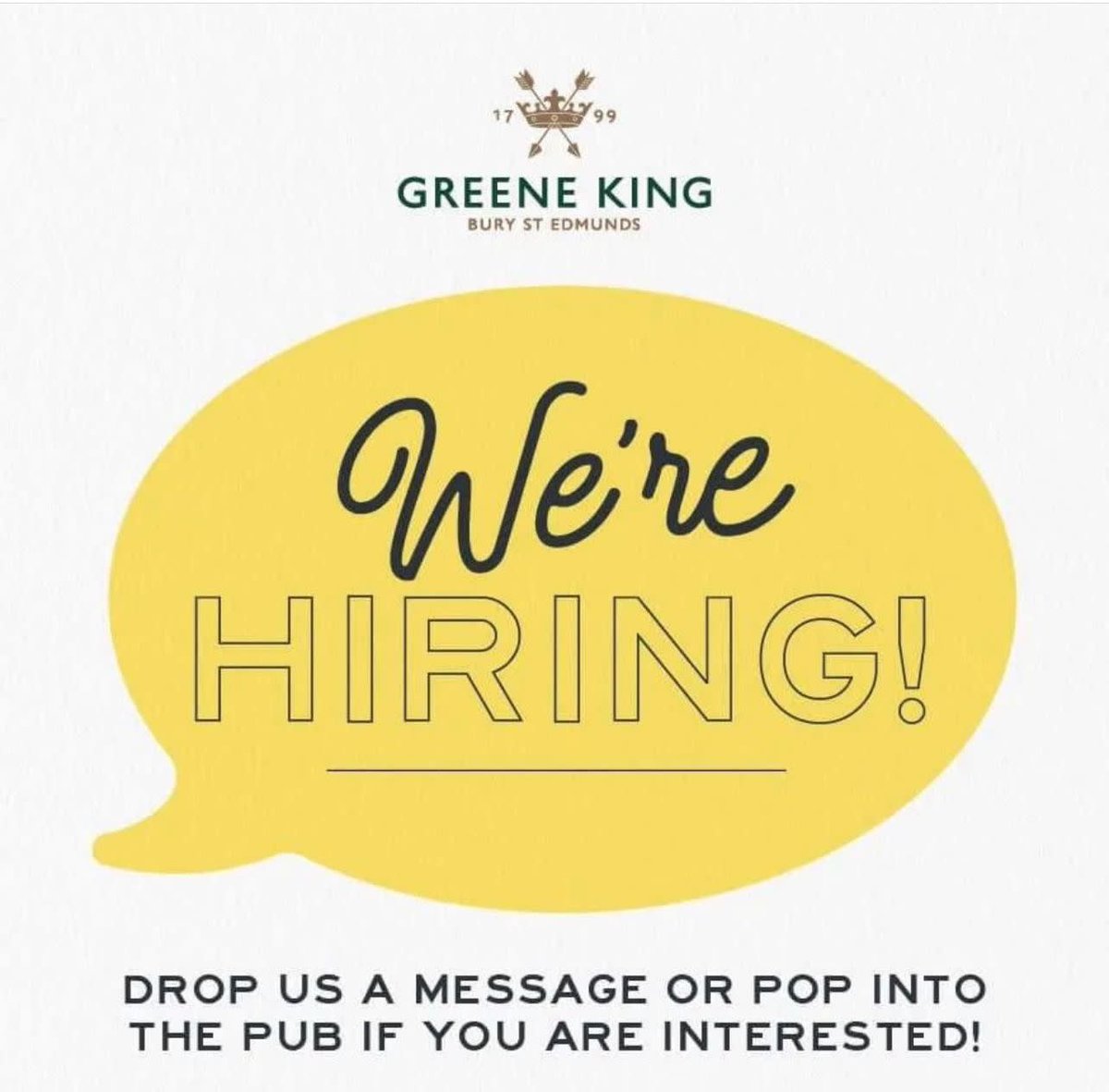 TheBluePostsSt1's tweet photo. 👉🏻Bar and Kitchen team required for Full &amp; Part time hours 
👉🏻Great rates of pay 
👉🏻Multiple staff discounts across national brands 

☎️ 02038053099 https://t.co/hNvUqk81qV