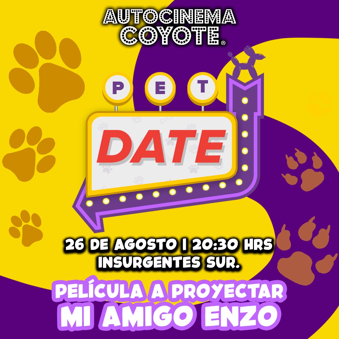 AutocinemaC's tweet photo. Muchos perritos 🐶 + #MiAmigoEnzo + Dinámicas + Sorpresas y mucha diversión 🥳 ¡Lánzate por una cita muy perrona! Con el #PetDate de Autocinema Coyote y @Laika***

❣️BOLETOS EN: https://t.co/cIWhfvDNkG https://t.co/s2BzjEIte6