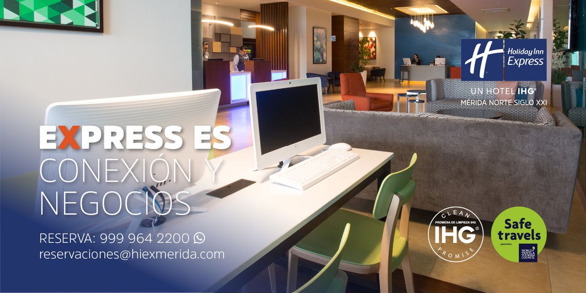 hiexmerida's tweet photo. Si viajas por negocios a Mérida, hospédate en #HolidayInnExpress y disfruta al máximo tu estadía con nuestra tarifa empresarial.  

¡Reserva ahora! 👉 https://t.co/1SmHDpfyjP

Contáctanos: 999 964 2200
Nuestras promociones: https://t.co/yUAejPK1Q7

#HotelesIHG #Mérida #Yucatán https://t.co/8FDwgj2zUG