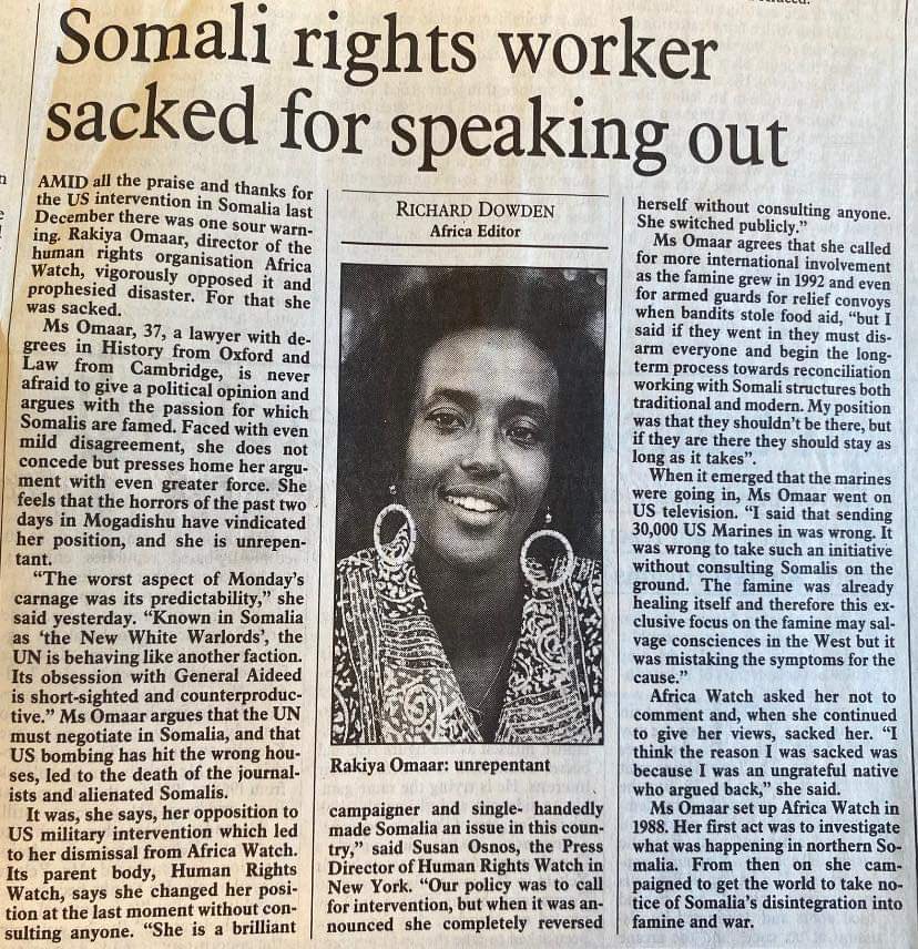 Somalia Archive On Twitter Rakia Omer The Women The Spoke Against The Western Imperialist