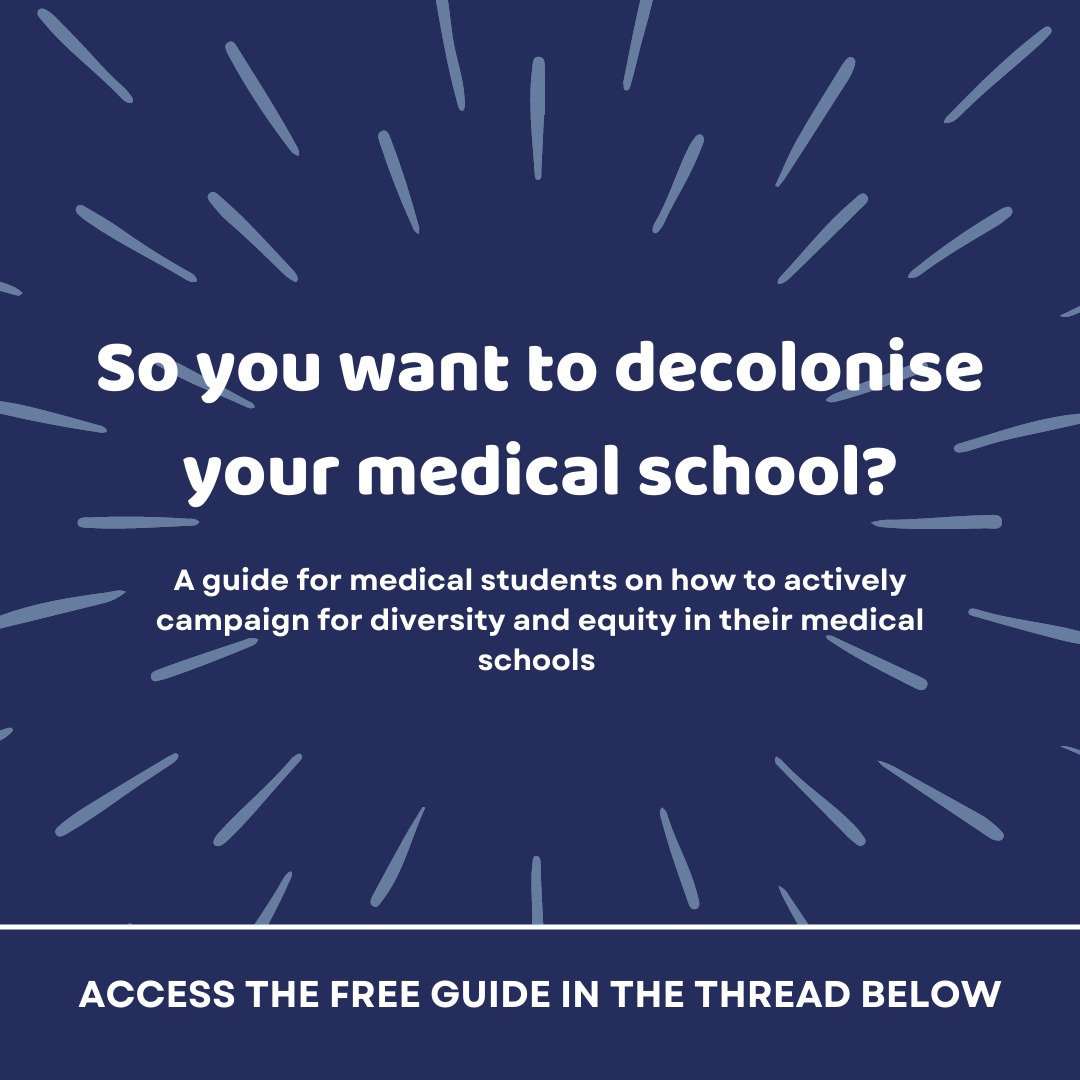 A Decolonising guide PRODUCED by students, REVIEWED by students and FOR students. And where can YOU get it? Right here in e-book format! But what is this guide? And why should it matter to you? Well let us explain in this 🧵(1/6)