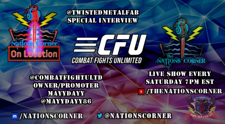 DeadAheadRA's tweet photo. Happy Saturday #WrestlingTwitter at 7pm EST on YouTube join the #NationsCornerCrüe as they break down the Week in Wrestling.
At 8pm head over to Title Match for #MPWDontStopMeNow.
Don't forget to check out #NationsCornerOnLocation Interview with #CFU dropping Sunday at 7PM EST. https://t.co/vsRMaKoomn