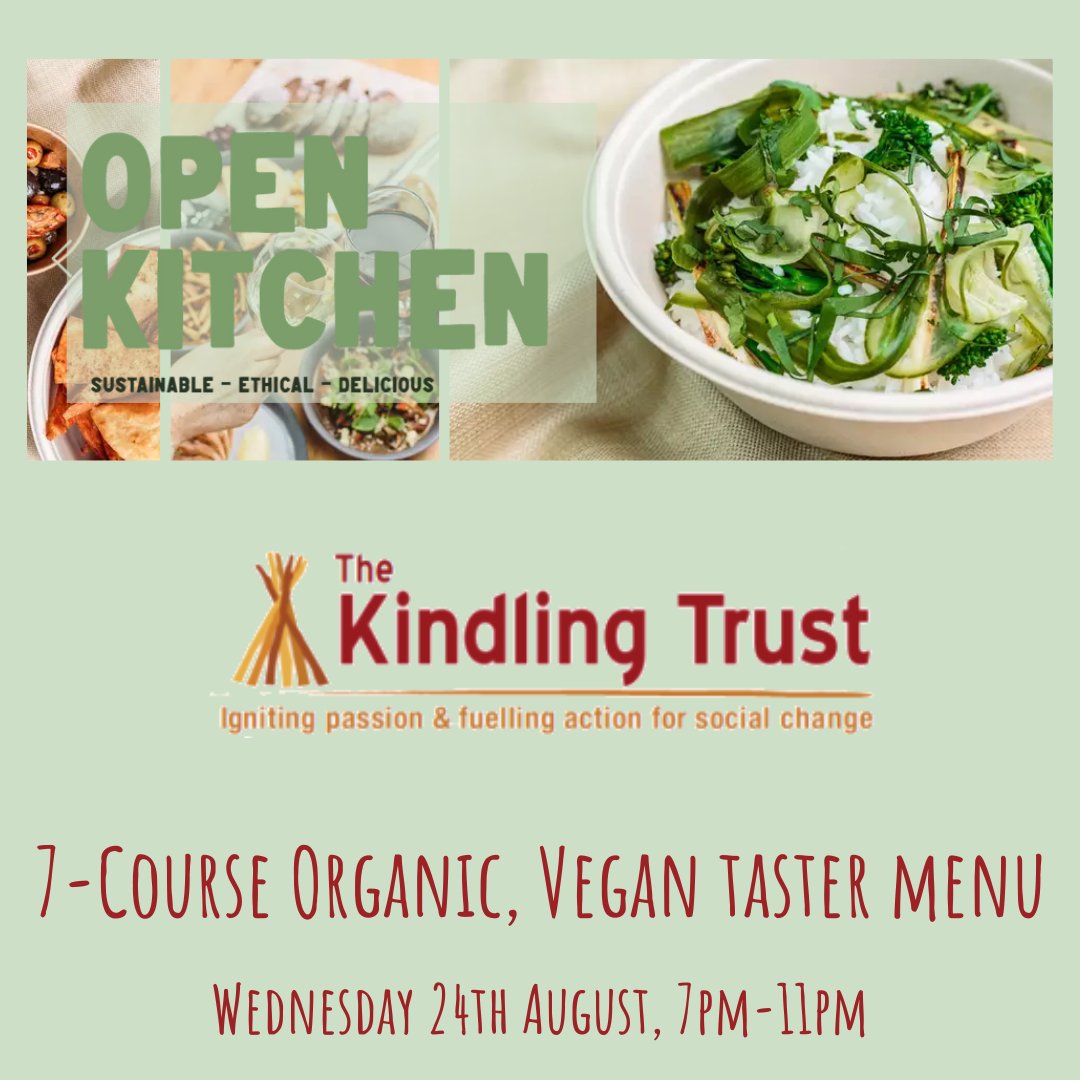 kindlingtrust's tweet image. Join us @OpenKitchenPHM for a 7-course #organic, #vegan taster menu, as well as a fascinating talk from our Directors on sustainable food production and the future of food!

Get your tickets here: eventbrite.co.uk/e/meet-the-pro…

@EventbriteUK #FoodRevolution #MCREvent #MCRFood