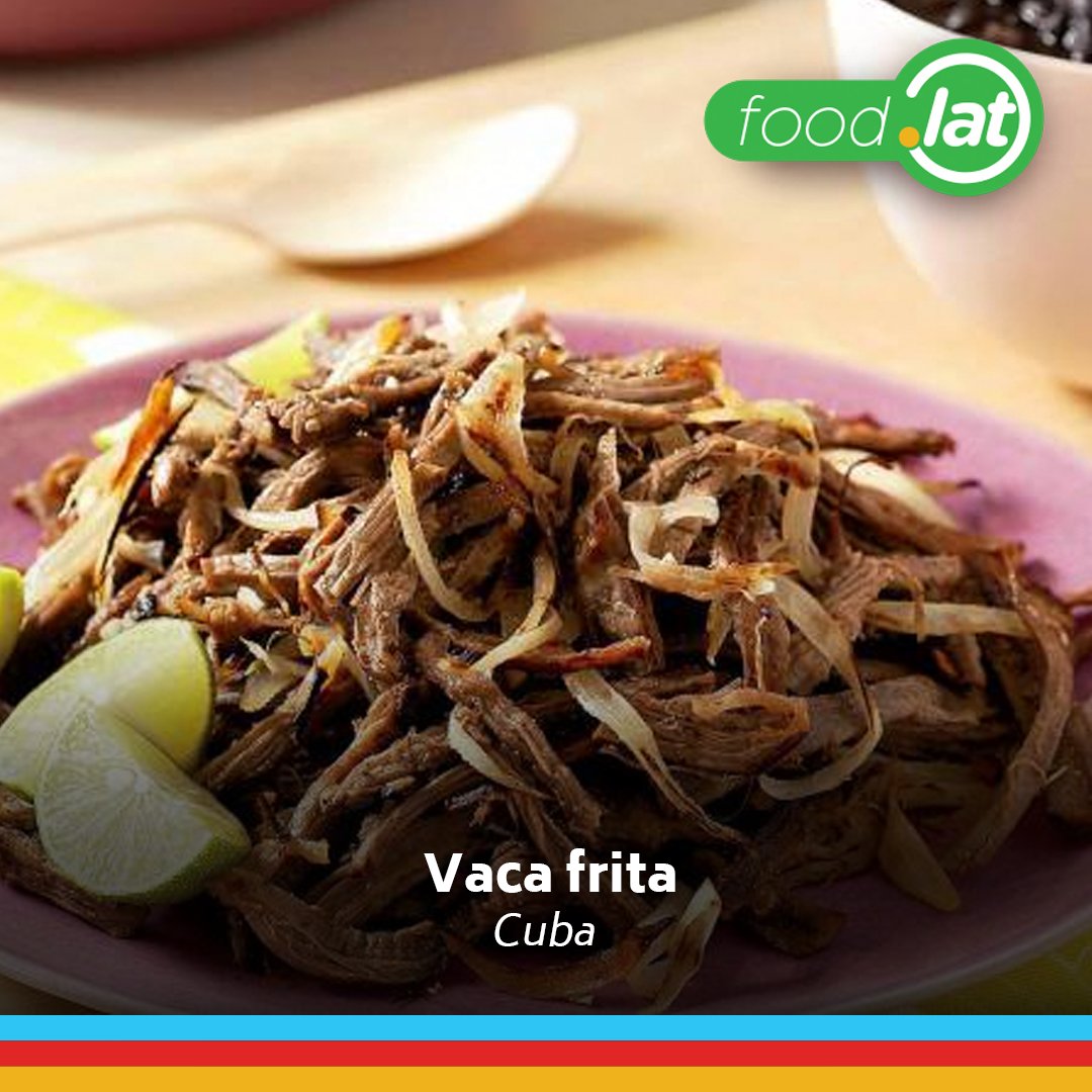 TodosLAT's tweet photo. LAT Food: Vaca Frita
Es un plato #cubano que consiste en falda frita y rallada o filete de flanco. A menudo se cubre con cebollas salteadas con un poco de limón y se sirve con arroz y #frijoles negros. Se prepara salteando un filete cocido a fuego lento.
#food #cuba #latinamerica https://t.co/Y4fnEMtmQb