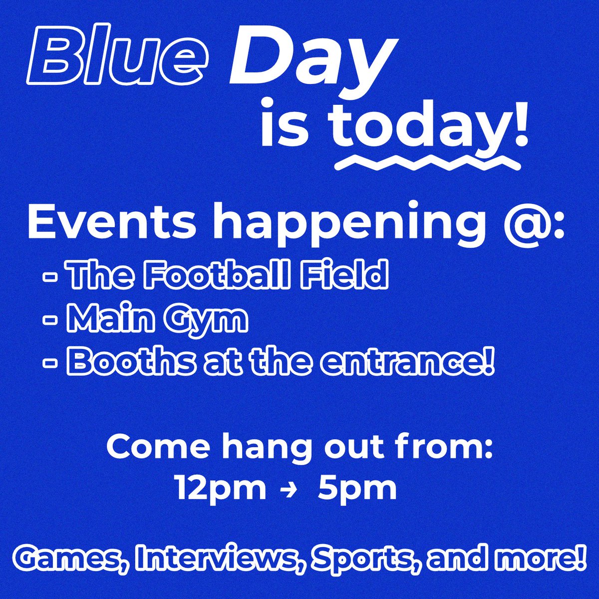 Blue Day is TODAY! Come stop by for a ton of fun! Every celt is encouraged to come!

#GoBigBlue #CelticStrong #CelticPride