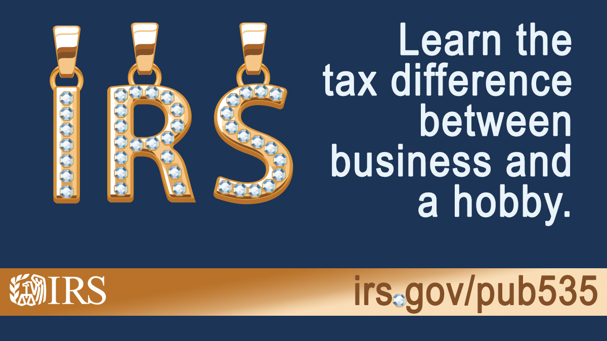 IRSnews's tweet photo. Do you know whether your hobby is considered business activity for tax purposes? See these #IRS tips to help you figure it out: https://t.co/R1krCMIGPI https://t.co/lLoanpEekn