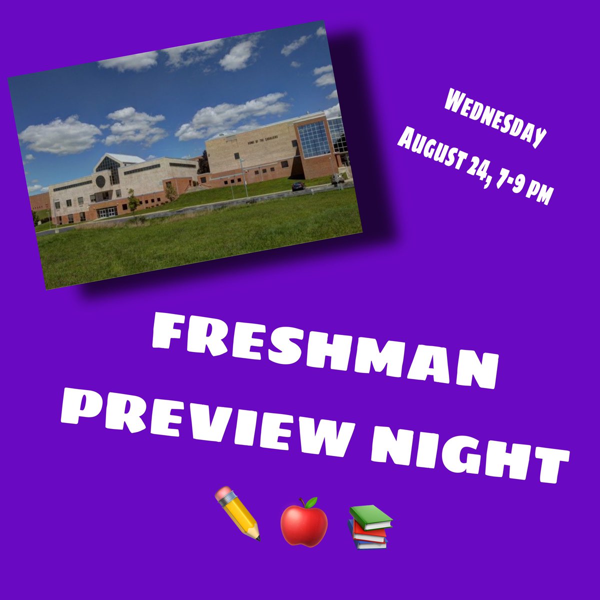 ATTENTION ALL FRESHMAN AND NEW STUDENTS!! East Stroudsburg Highschool invites you and your families to our annual freshman preview night! Meet administration and teachers, take tours and learn about all the activities your new school has to offer! August 24th from 7-9pm.