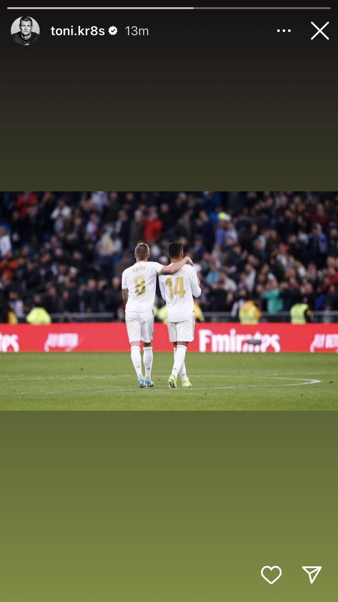 MadridUniversal's tweet photo. Bro Toni Kroos just posted this 💔 https://t.co/y1ZJgZkHGQ