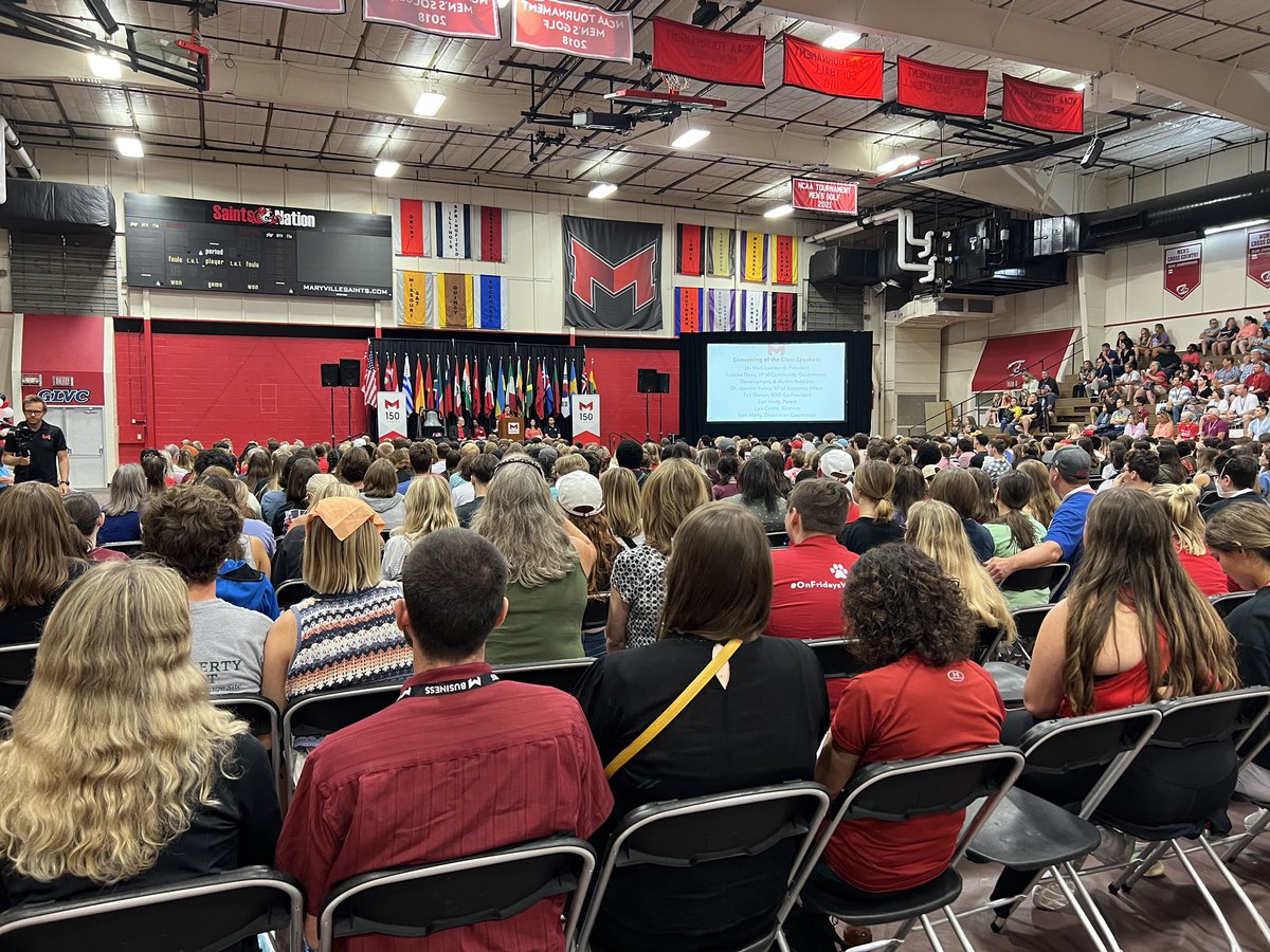 MaryvilleU's tweet photo. Convening of the Class 2022 #FinallyASaint https://t.co/0EAcVxkuxf