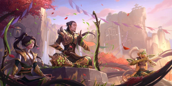 Master Yi lvl 1: Master Yi's mind drifted to the Darkin weapon. Ever since its discovery, he'd been troubled by a terrible sense of foreboding. Some of his students had taken a keen interest, too keen, so he had the curved blades placed under guard, deep within the temple. 1/2 