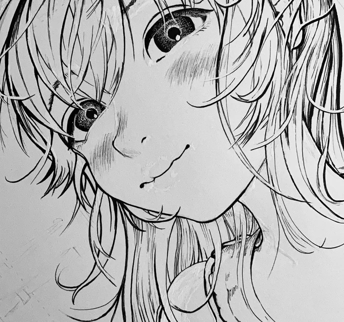 髪の毛はいくら描いても怒られない気がする 