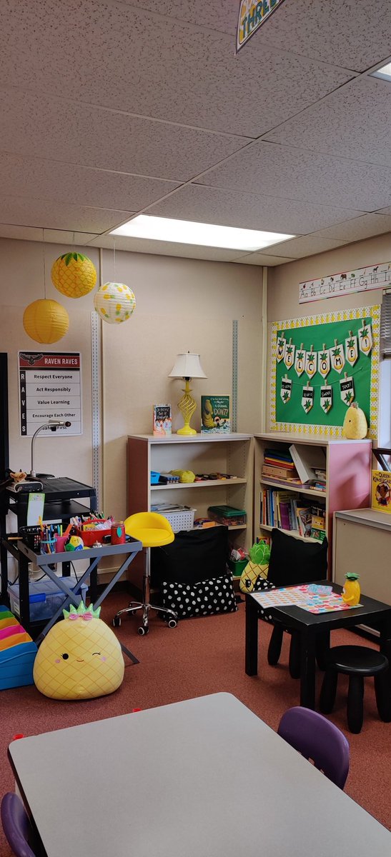 MrsDrenckpohl's tweet photo. Happy Saturday!  My room is almost set up and I'm excited to meet my new kids next week! 
🍍 Year 15
🍍 New to kindergarten
🍍 Favorites: 🎨📚
#clearthelist #AdoptATeacher
Thank you ❤️😊
https://t.co/7YtsUrV4TJ https://t.co/47oW6e9q2U